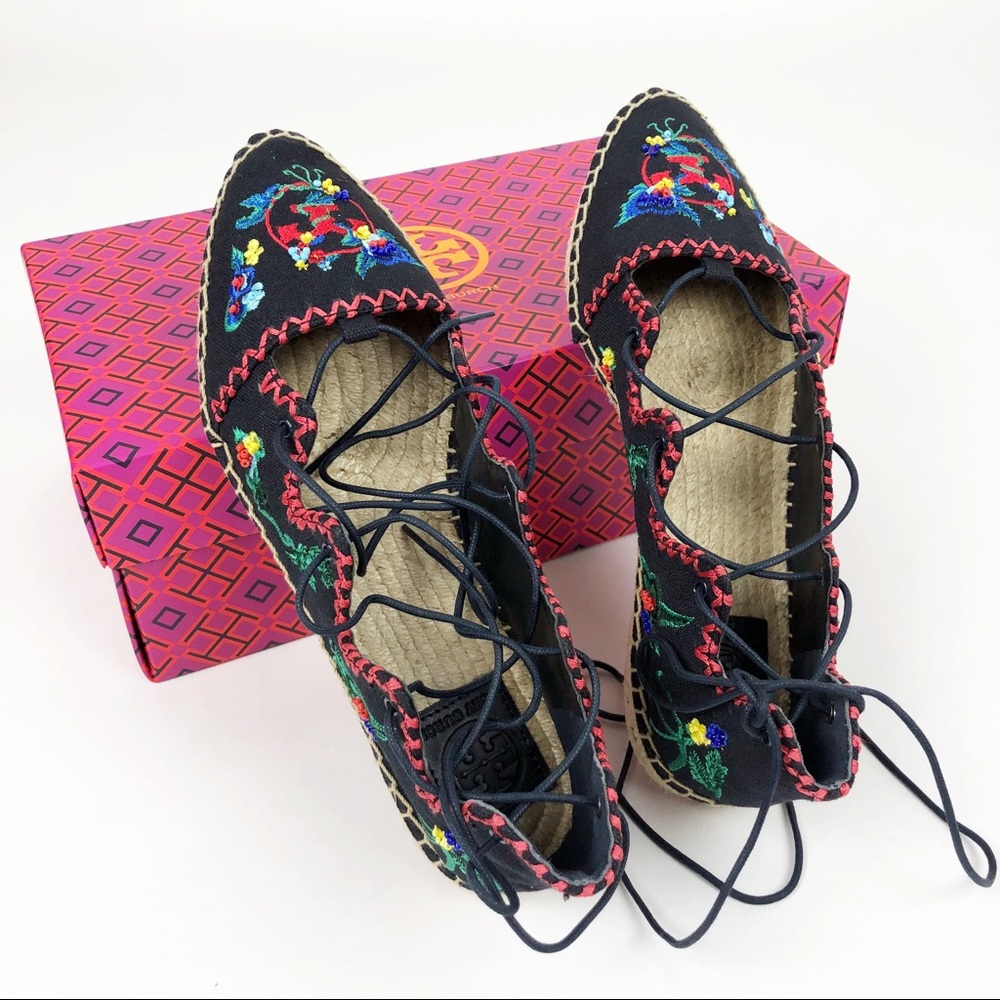 tory burch sonoma embroidered espadrille flats